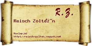 Reisch Zoltán névjegykártya